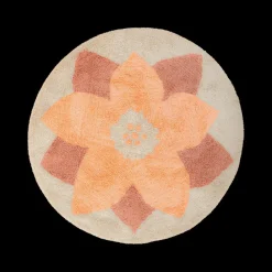 Kindertapijt FLEURI Rond Roze/beige
