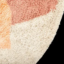 Kindertapijt FLEURI Rond Roze/beige