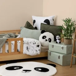 Kindertapijt PANDAI Panda Wit/Zwart