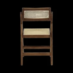 Klapstoel JACCO Ash Wood Walnut/Rotan