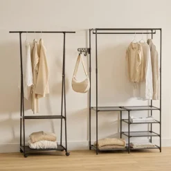 Kledingrek HINTISA Metaal Zwart