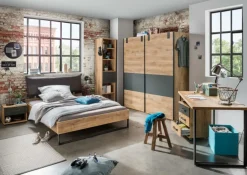 Kleerkast CYKEL Plankeneiche/Graphite B135