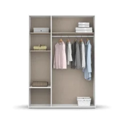 Kleerkast EDVIN Wit B140