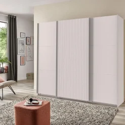 Kleerkast GERONA Wit/Latten Wit B250