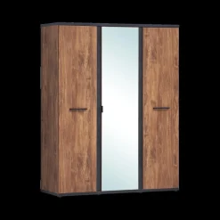 Kleerkast MATHIS Acacia/Black Concrete B164