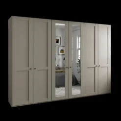 Kleerkast NAVAN B300 3xSpiegel Kiezelgrijs