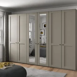 Kleerkast NAVAN B300 3xSpiegel Kiezelgrijs