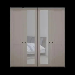 Kleerkast NAVAN B200 2xSpiegel Kiezelgrijs