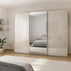 Kleerkast SWEDEN Champagne/Glas B271