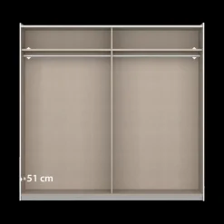 Kleerkast VILMAR B218 Grijs Metallic