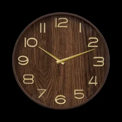 Klok IRKIS Rond Ø55 Houtlook Bruin