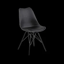 Kuipstoel KORDELIO PU leather look black