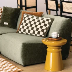 Kussen DAMDRO Dambordmotief Groen