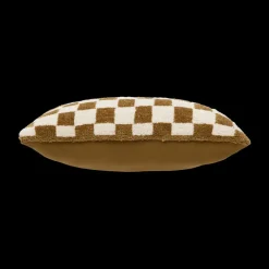 Kussen DAMDRO Dambordmotief Oker