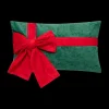 Kussen GIFTY Groen met Strik Rood