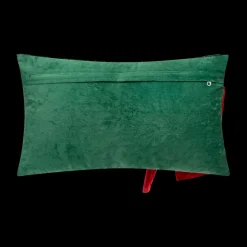 Kussen GIFTY Groen met Strik Rood