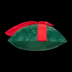 Kussen GIFTY Groen met Strik Rood