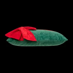 Kussen GIFTY Groen met Strik Rood