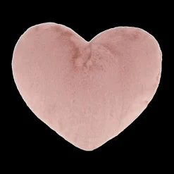 Kussen TYCHA Hart Furry Poly Roze