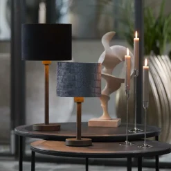 Lampvoet WASHINGTON L Houtlook Donkerbruin