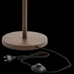 Lampvoet WASHINGTON Vloerlamp Houtlook Donkerbruin