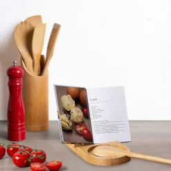 Lepelset 4Del in Staander Bamboe