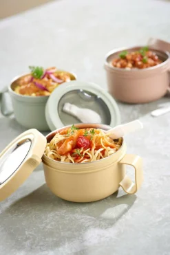 Lunchbox MYLLE Rond M/Lepel Ass.