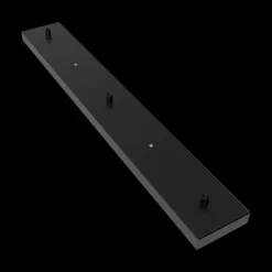 Met. Plaf. Bar 70x10 3 Gat Mat Zwart