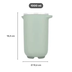 Mixbeker CHEF IT 1L m/Deksel Chalk