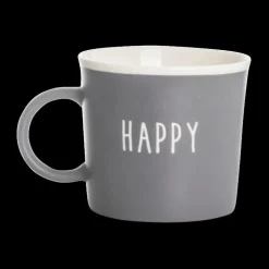 Mok HAPPY 310ml Pors. Grijs