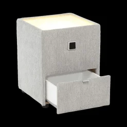 Nachttafel ASTEN Chenille 444/19 Grijs