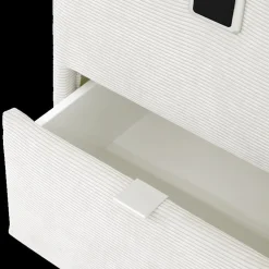 Nachttafel ASTEN Ribfluweel 427/07 Beige