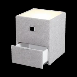 Nachttafel ASTEN Stof 474/09 Lichtgrijs