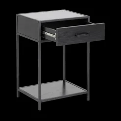 Nachttafel BOKSKAP Ash Black