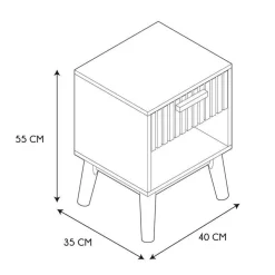 Nachttafel CALUNA Naturel