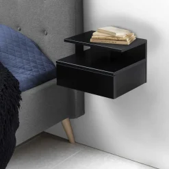 Nachttafel Hangend FREYDIS Zwart