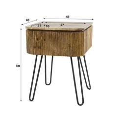 Nachttafel JOANNE Massief Mango