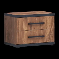 Nachttafel MATHIS Acacia/Black Concrete