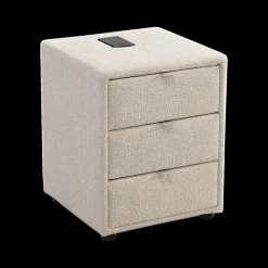 Nachttafel WEERT Chenille Beige