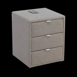 Nachttafel WEERT Chenille Grijs