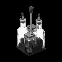 Olie/Azijn/Zout/Peper-Rek FIOR Rvs Zwart