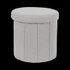 Opbergpouf DOAKA Rond Lichtgrijs