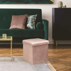 Opbergpouf FLIRAX Vierkant Roze