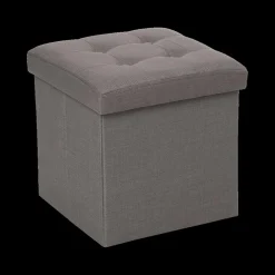 Opbergpouf LYSANDRA VK Stof Grijs
