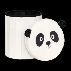 Opbergpouf PANDAI Panda Poly Wit/zwart