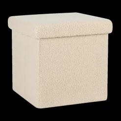 Opbergpouf TELLIA Teddy Beige