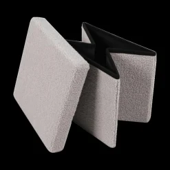 Opbergpouf TELLIA Teddy Grijs