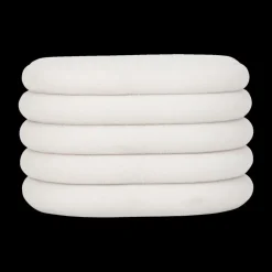 Opbergpouf ZILXIA Ovaal Bouclé Wit