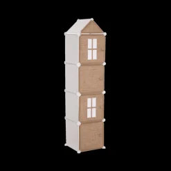 Opbergrek CASTLE 4Del. Met/Poly Wit/Beige