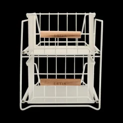 Organiser DOROTA 2 Niveaus Metaal Beige